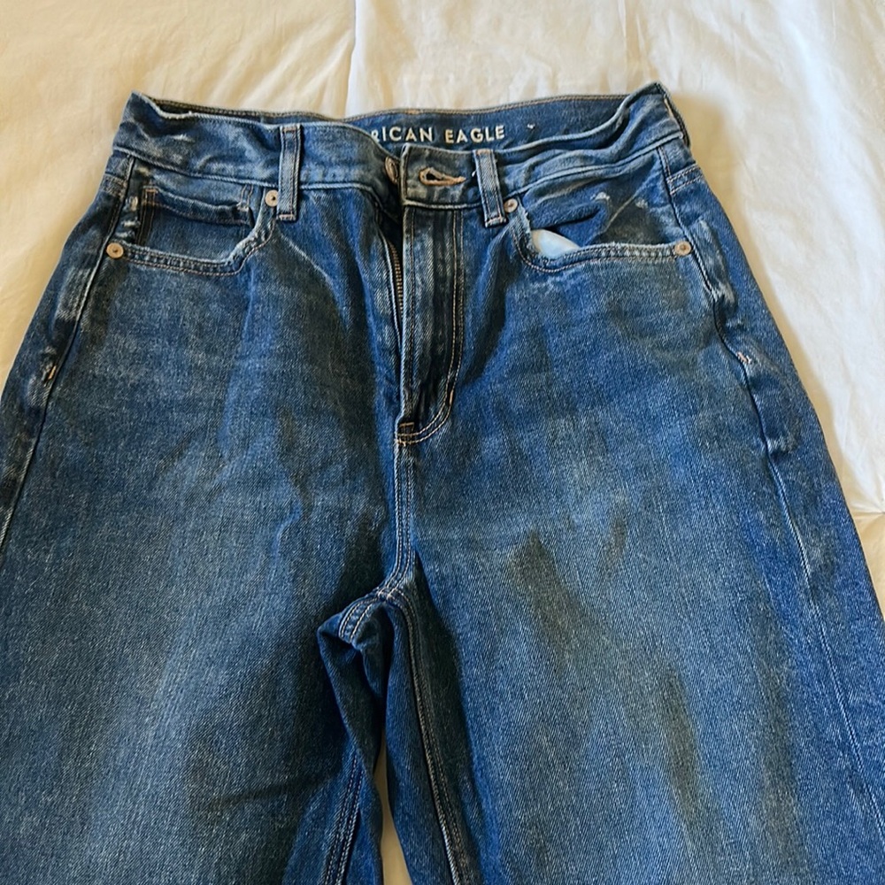 Dark wash distressed American Eagle jeans